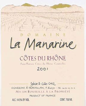 Domaine La Manarine - Cotes du Rhone 2021