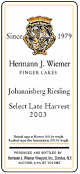 Hermann J. Wiemer - Riesling Finger Lakes Select Late Harvest 2018
