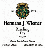 Hermann J. Wiemer - Riesling Dry Finger Lakes 2021